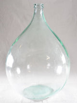 Large antique blown glass demijohn bottle - blue / green 22¾"