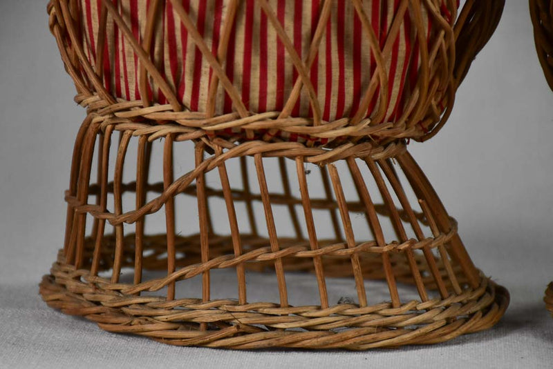 Two miniature early-twentieth century wicker armchairs 9¾"