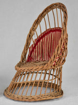 Two miniature early-twentieth century wicker armchairs 9¾"