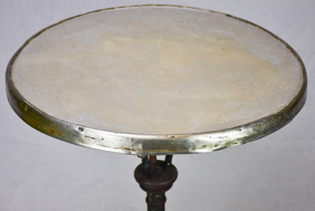 Early 20th Century French bistro table from Grenoble with stone top