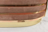 1970s brass & pink velvet curved bar - Willy Rizzo - 52¼"