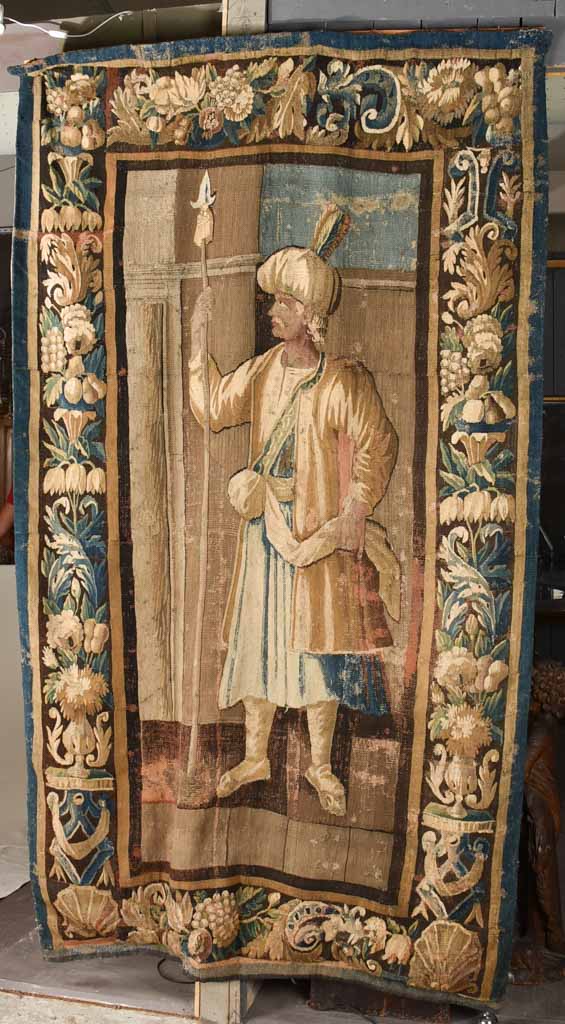 Tapestry in superb blue and brown