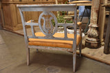 French bench seat with lyre back detail