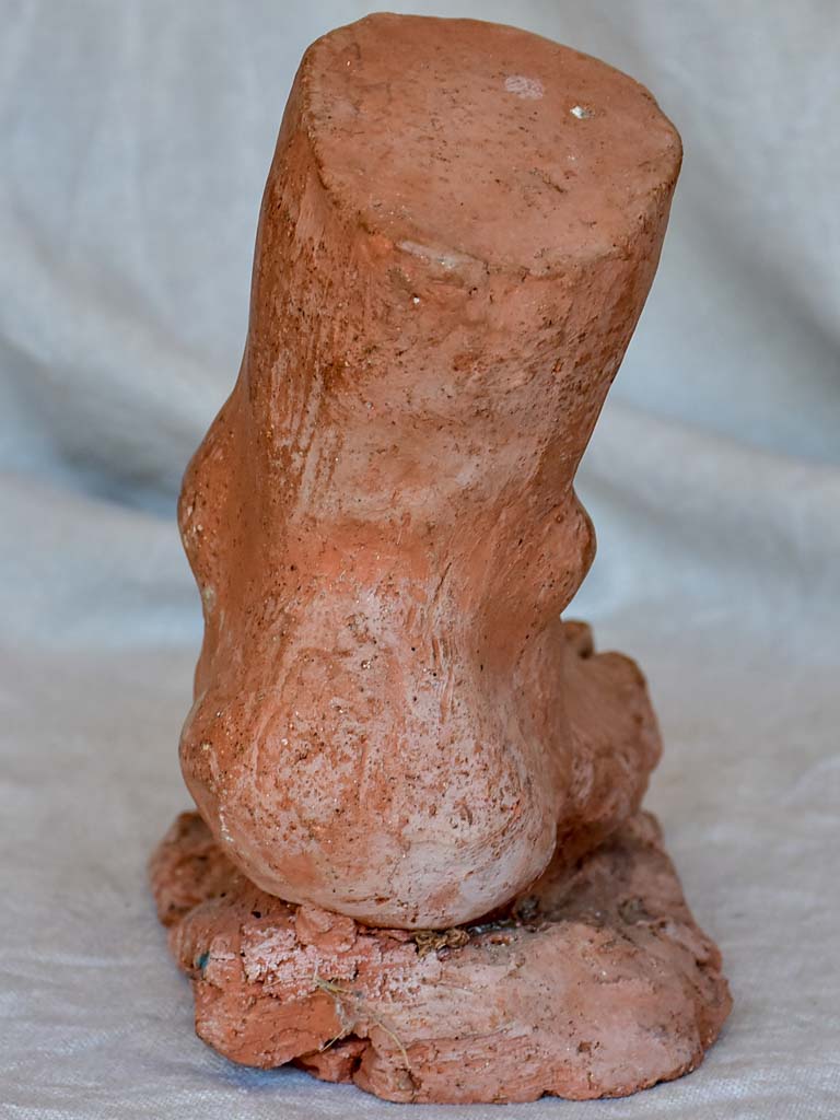 Antique French terracotta sculpture of a foot