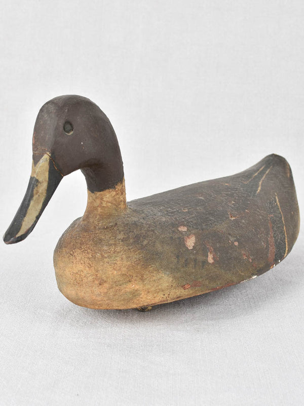 Nineteenth-century timeworn decorative wood duck