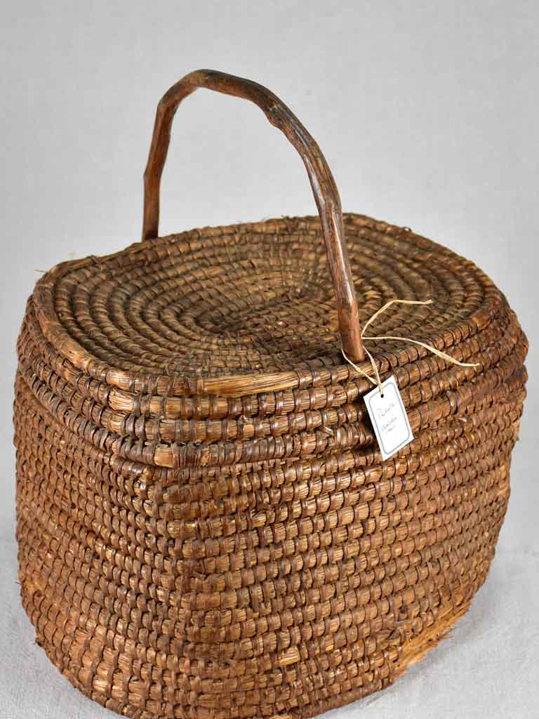 Antique French woven basket 13½" – Chez Pluie