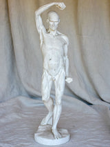Antique French anatomical sculpture of a man in plaster