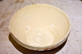 Antique French preserving bowl with cream glaze