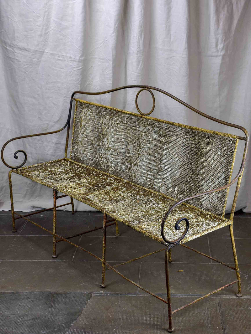 Late 19th Century French garden bench seat