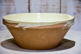 Antique French preserving bowl with cream glaze