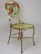 Antique iron chair with dramatic patina