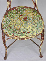 Heart-back garden chair, original patina