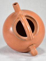 Mid-century French water pitcher with apricot glaze 12½"