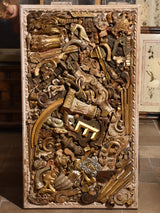 Framed salvaged carved and gilded antique pieces 1 of 2