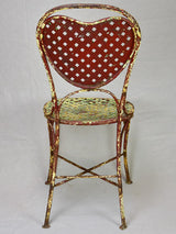 Colorful aged garden chair, French design