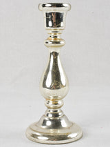 Antique French mercury glass candlestick 9½"