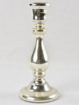 Antique French mercury glass candlestick 9½"