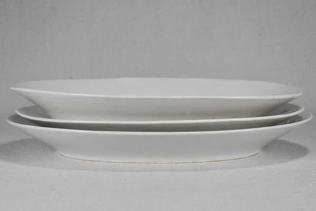 Collection of TWO white porcelain oval platters 14½"
