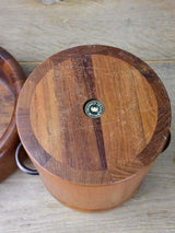 Three Digsmed teak household pieces- two bowls and an ice bucket. 1960's
