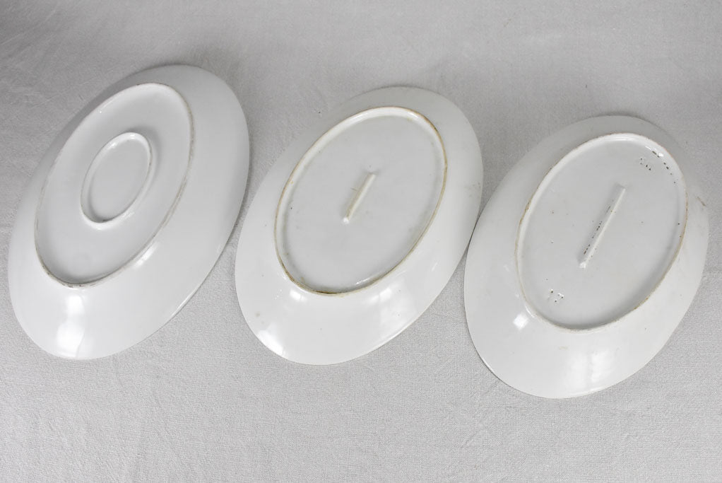 Collection of TWO white porcelain oval platters 14½"