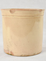 Antique French preserving pot with yellow glaze 6¾"