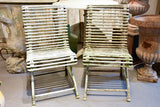 Pair of antique Arras garden chairs