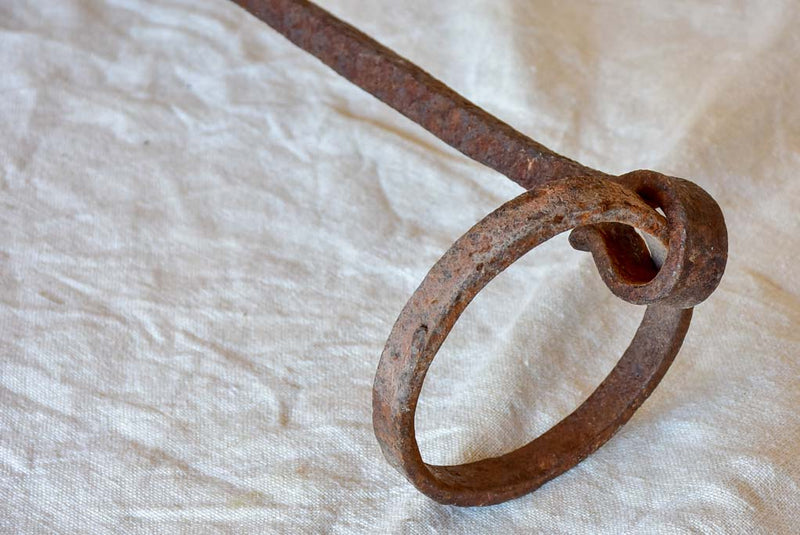 Antique Iron French Hook, Distinct Rust