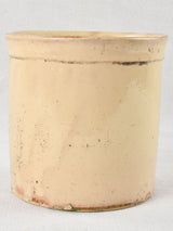 Antique French preserving pot with yellow glaze 6¾"