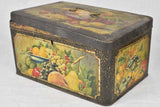 Vintage tins with bird decorations