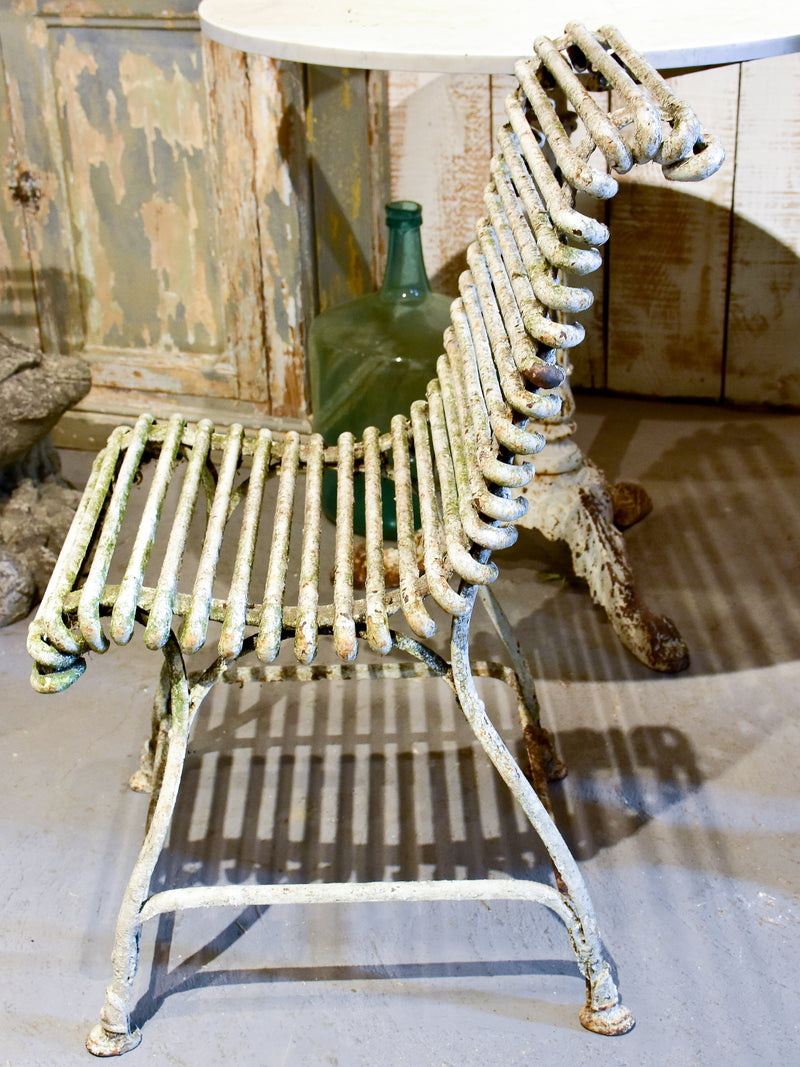 Pair of antique Arras garden chairs