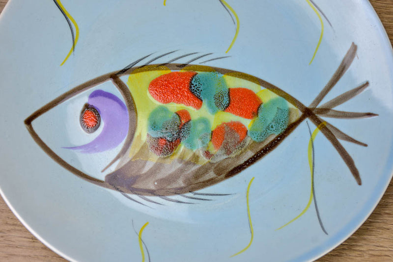 Hand painted seafood 12 plate service Pornic (Britanny) - 1960's