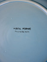 Hand painted seafood 12 plate service Pornic (Britanny) - 1960's