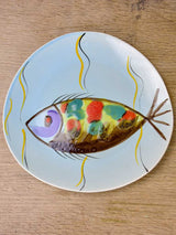 Hand painted seafood 12 plate service Pornic (Britanny) - 1960's