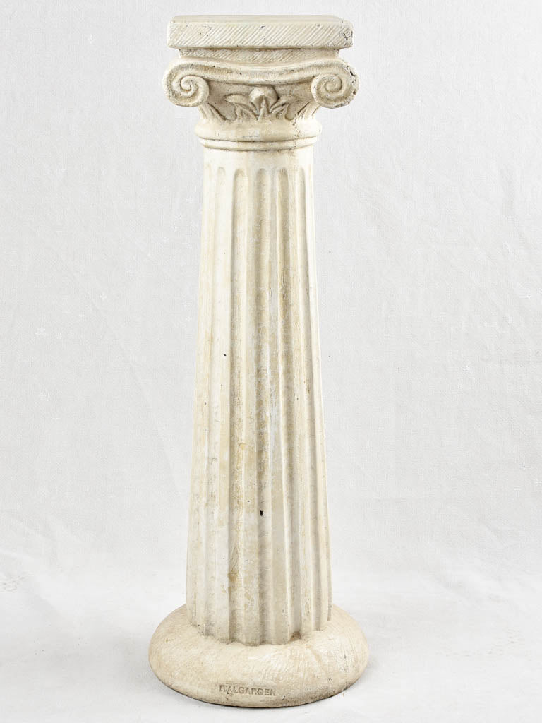Vintage reconstituted stone column pedestal