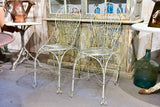 Pair of English wirework garden chairs