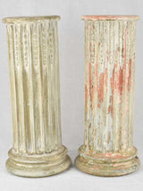 Vintage terracotta column pedestals