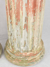 Paint-finished vintage column pedestals