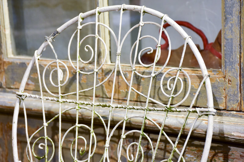Pair of English wirework garden chairs