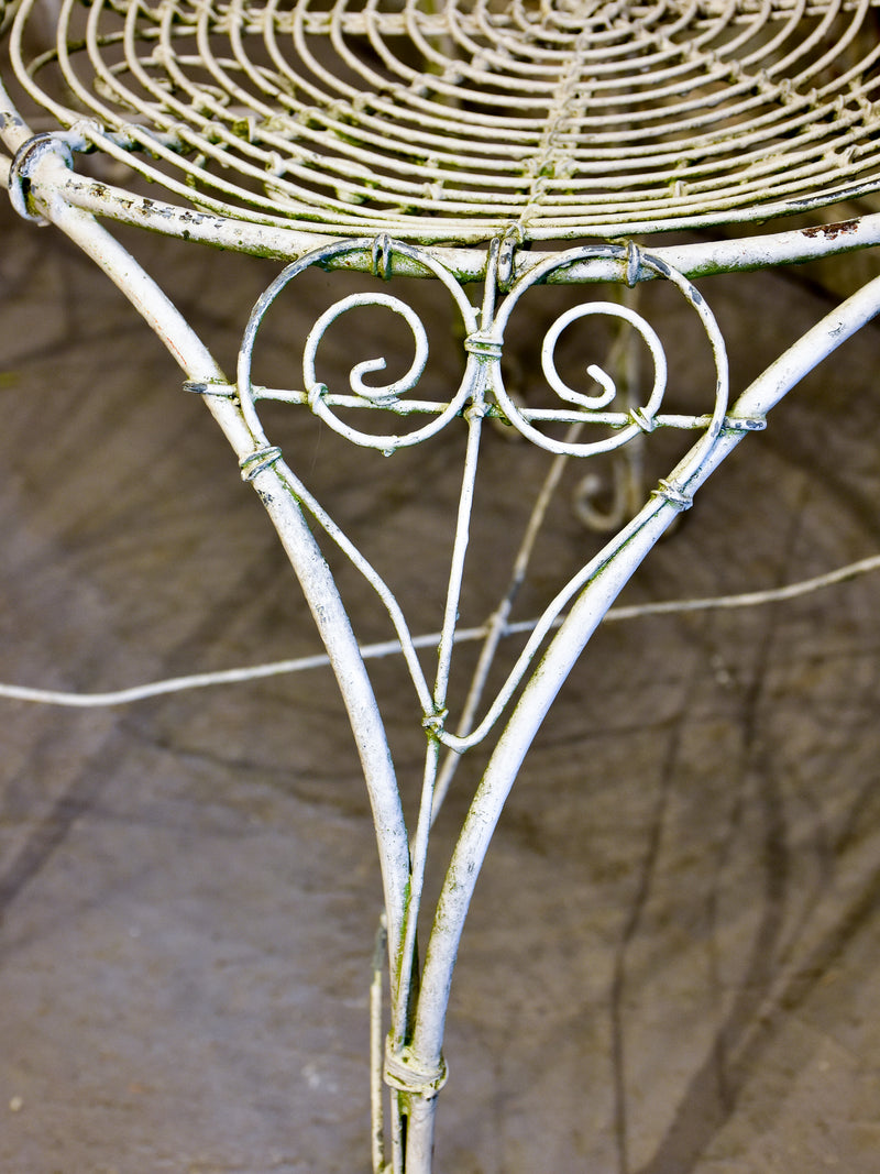 Pair of English wirework garden chairs
