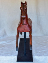 Napoleon III salvaged toy horse mounted on an iron stand