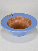Late 19th-century periwinkle blue bowl from Sète 8¼"