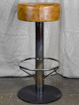 1970's French leather barstool