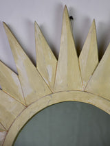 Mid century French sunburst mirror with painted frame 30¾"
