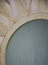 Mid century French sunburst mirror with painted frame 30¾"