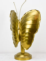 Aged patina brass butterfly table lamp