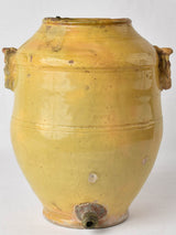 Antique yellow-glazed Provençale kitchen pot