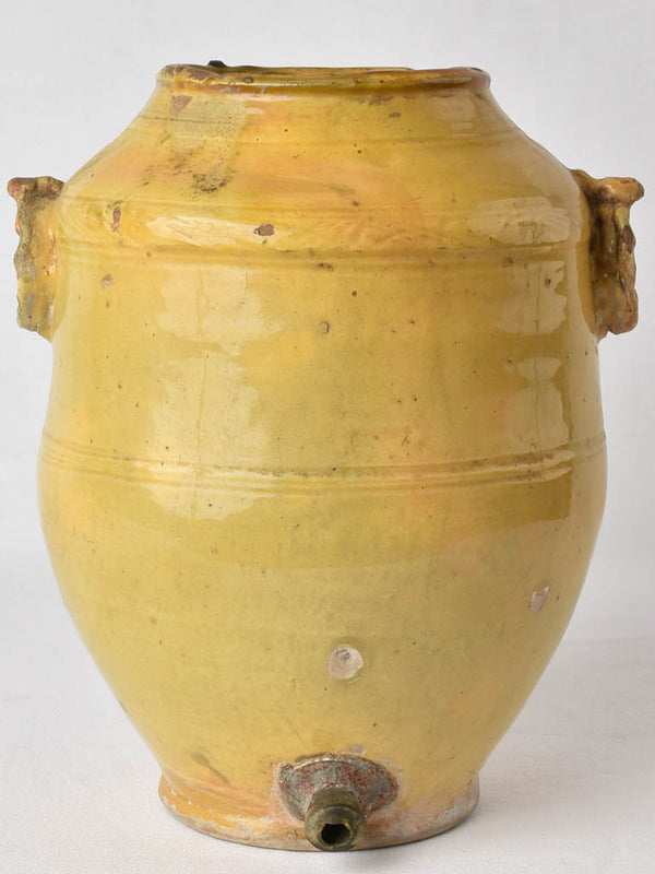 Antique yellow-glazed Provençale kitchen pot