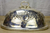 Silver plate oval food presentation cover from Burgundy - 1970's 13¾"