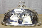 Silver plate oval food presentation cover from Burgundy - 1970's 13¾"