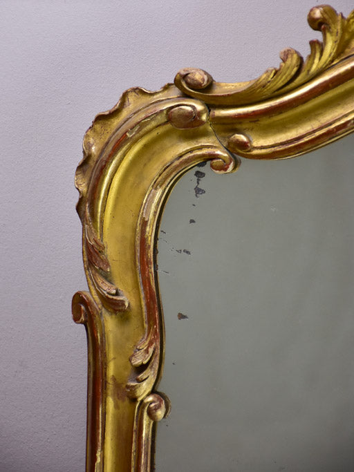 Louis XV style mirror with gilt frame 19¾" x 32"